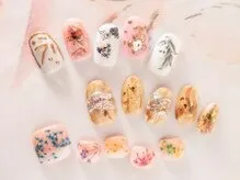 ドライフラワーネイル